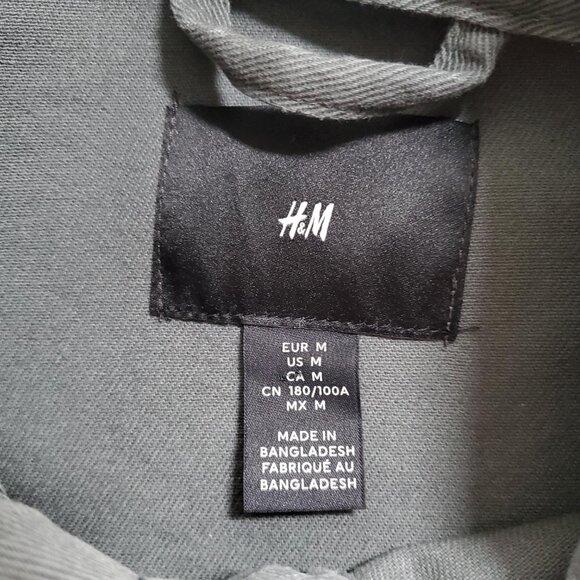 H&M Army Green Canvas Chore Jacket Men's sz M - Picture 3 of 16